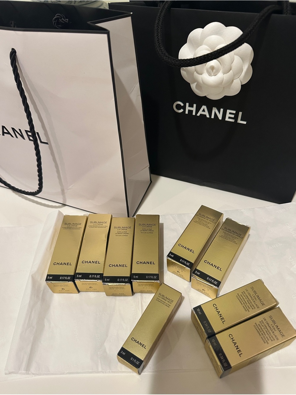CHANEL Sublimage Set in Gold Packaging